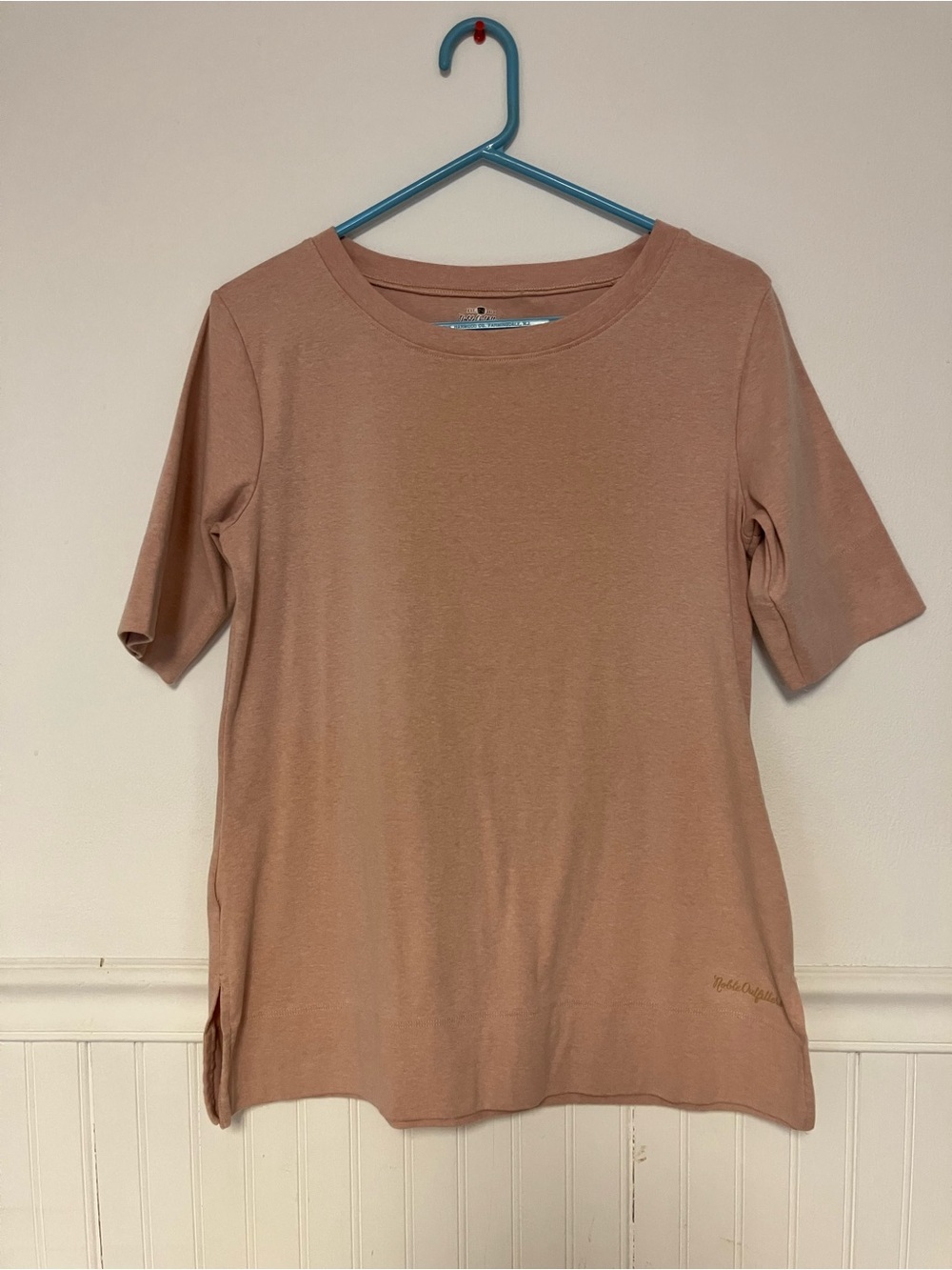 Relaxed Crewneck Short Sleeve Tee in Dusty Rose